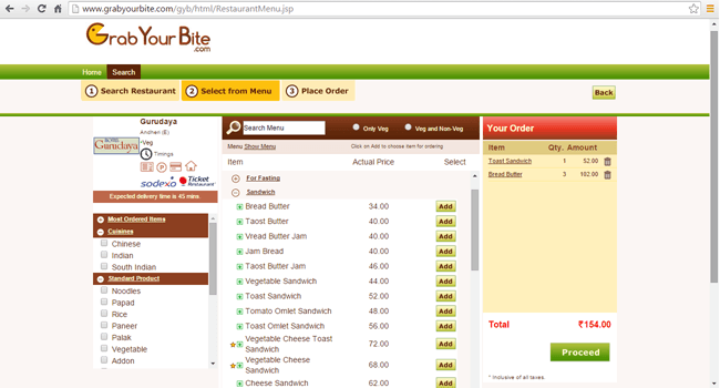 ECommerce - GrabYourBite